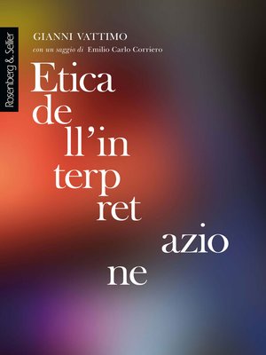cover image of Etica dell'interpretazione